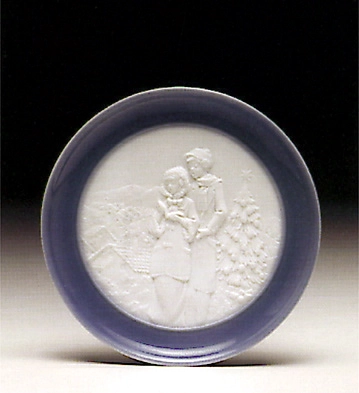 Lladro Christmas Melodies Plate Porcelain Figurine