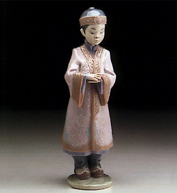 Lladro Asian Boy 1995-99 Porcelain Figurine