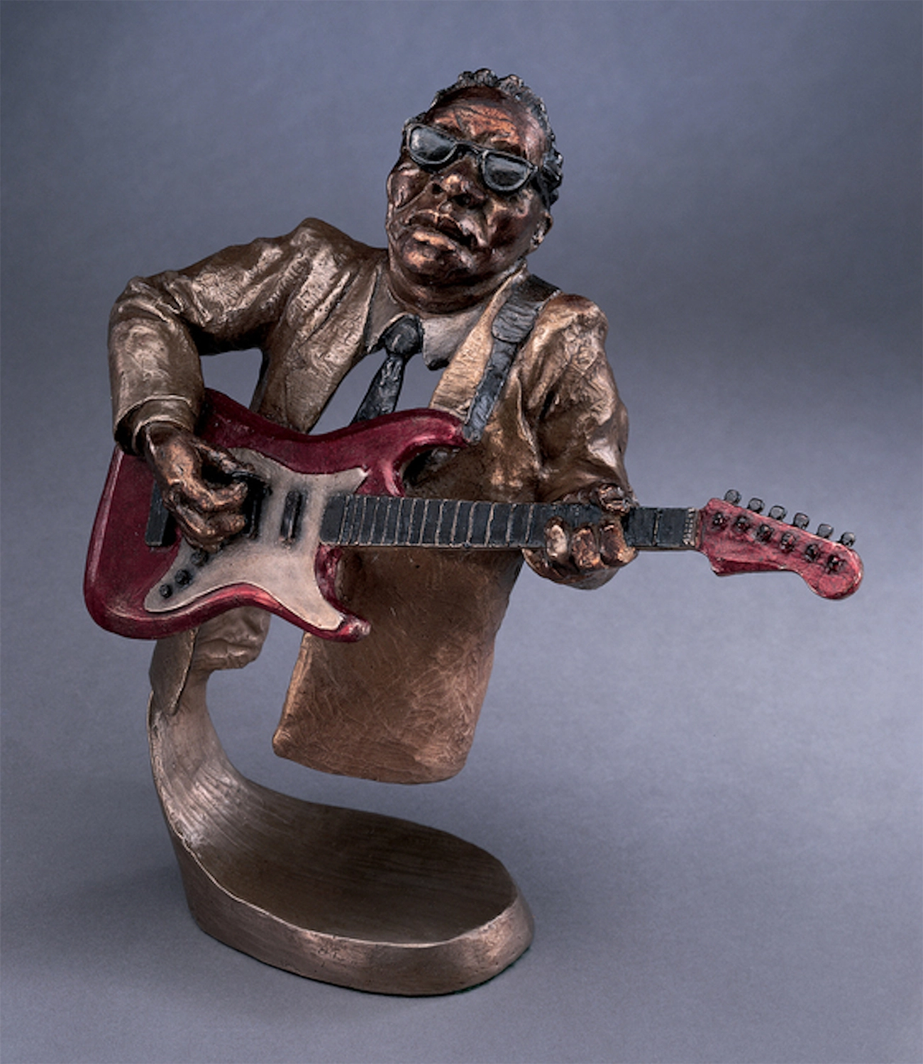 Mark Hopkins Jazz Guitar Bronze Sculpture