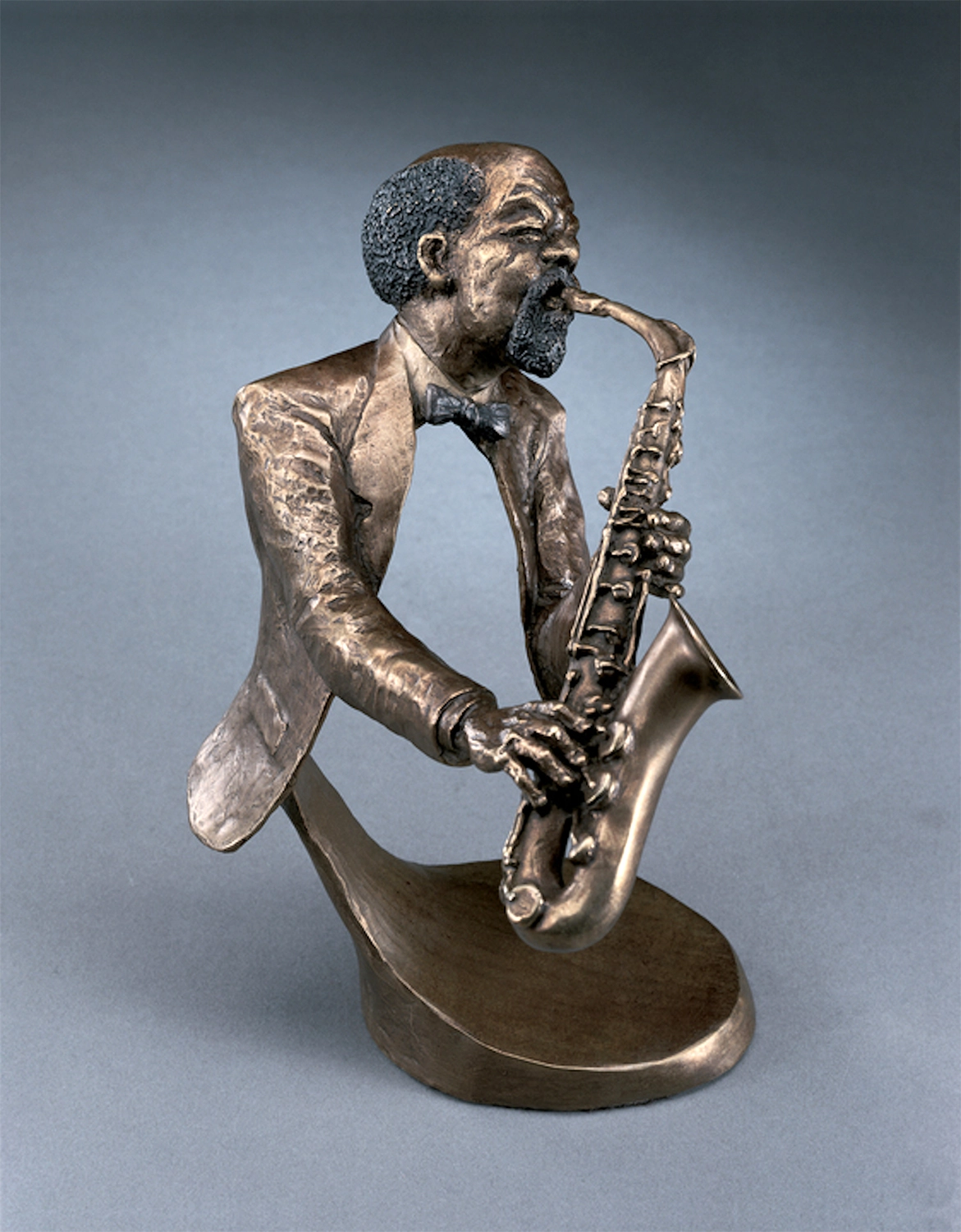 Mark Hopkins Jazz Sax II Bronze Sculpture