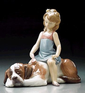 Lladro Contented Companion 1995-00 Porcelain Figurine