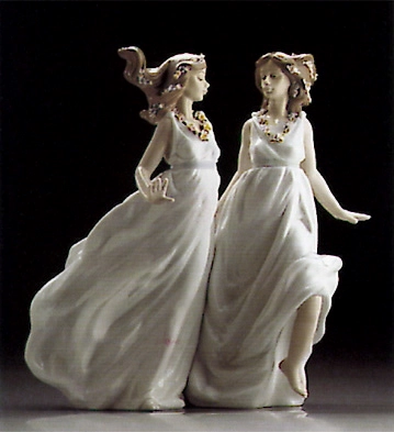 Lladro Allegory Of Spring 1995-00 Porcelain Figurine