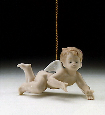 Lladro Playing Cherub 1995-97 Porcelain Figurine