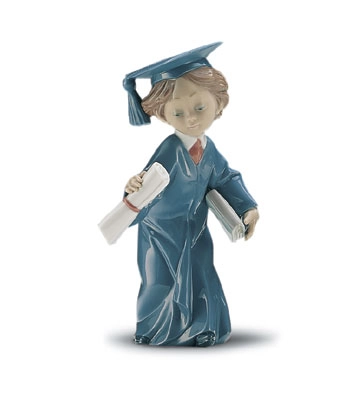 Lladro Cap And Gown Porcelain Figurine