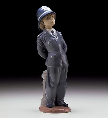 Lladro Little Policeman 1997-00 Porcelain Figurine