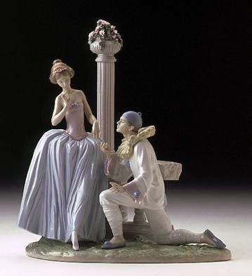 Lladro Pierrot's Proposal Porcelain Figurine