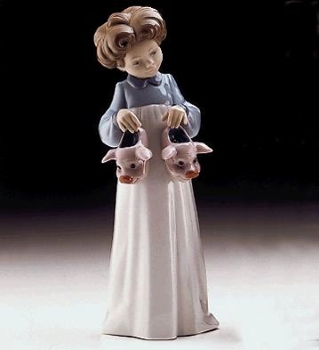 Lladro My Favourite Slippers Usa 1997-99 Porcelain Figurine