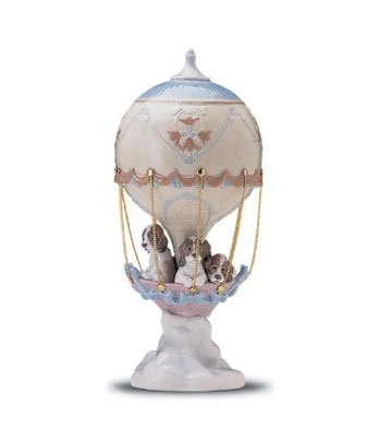 Lladro Up And Away 1998-01 Porcelain Figurine