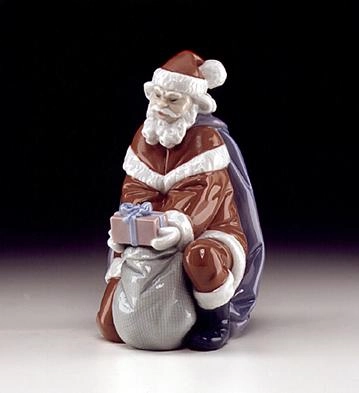 Lladro A Gift From Santa Porcelain Figurine