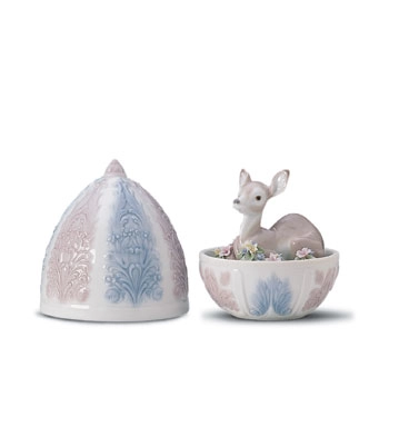 Lladro Fawn Surprise 1999-01 Porcelain Figurine