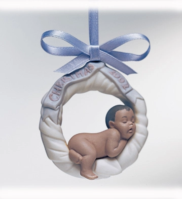 Lladro Baby's First Christmas 2002 (black Legacy) Ornament Porcelain Figurine