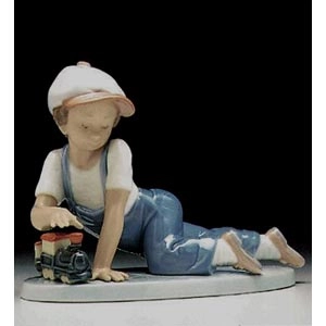 Lladro All Aboard 1992 Society 1992-95 Porcelain Figurine
