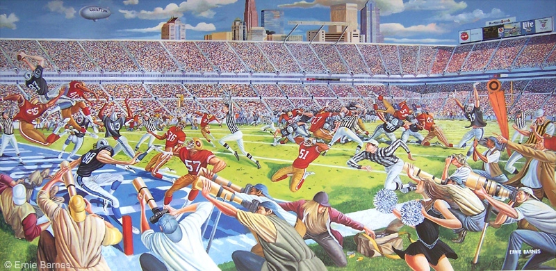 Ernie Barnes Victory In Overtime Lithograph
