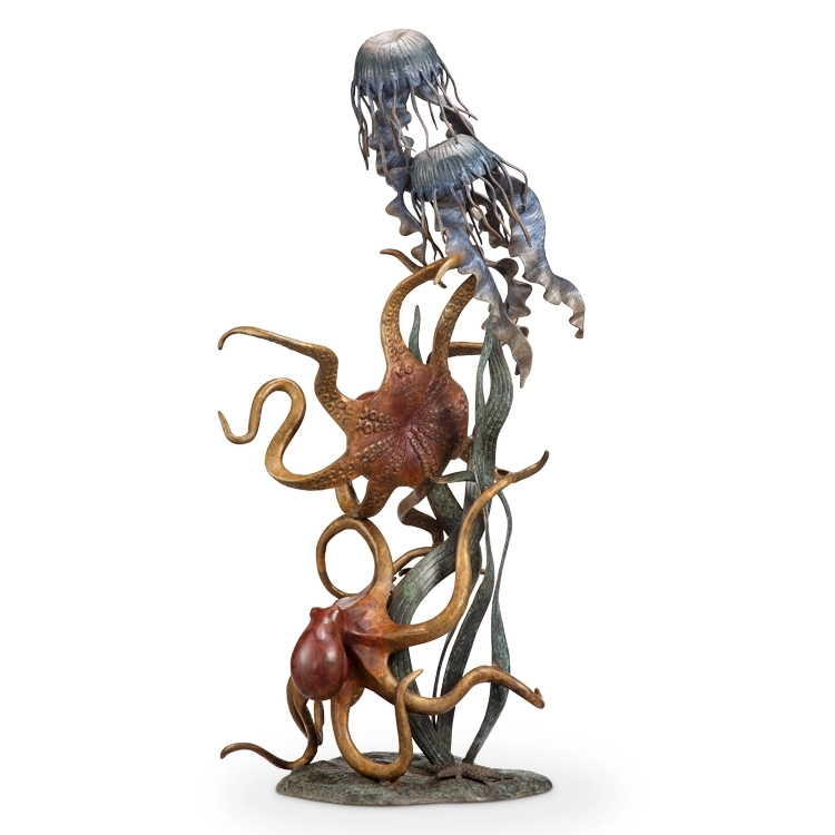 SPI Sculptures Undersea Wonders Quartet (Octopuses and Jellyfish) Sculpture
