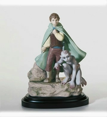 Lladro Frodo & Gollum Porcelain Figurine