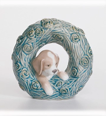 Lladro Puppy Natural Frames Porcelain Figurine