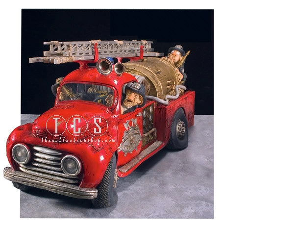 Guillermo Forchino Firetruck (fireman) 1/2 Scale Comical Art Sculpture