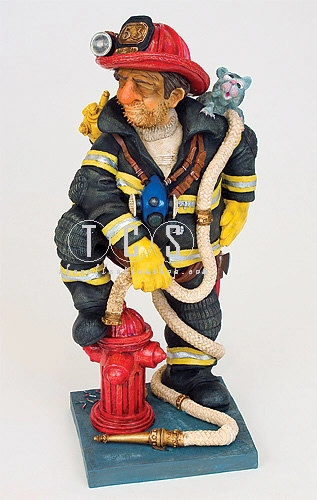 Guillermo Forchino The Fire Fighter 1/2 Scale Comical Art Sculpture