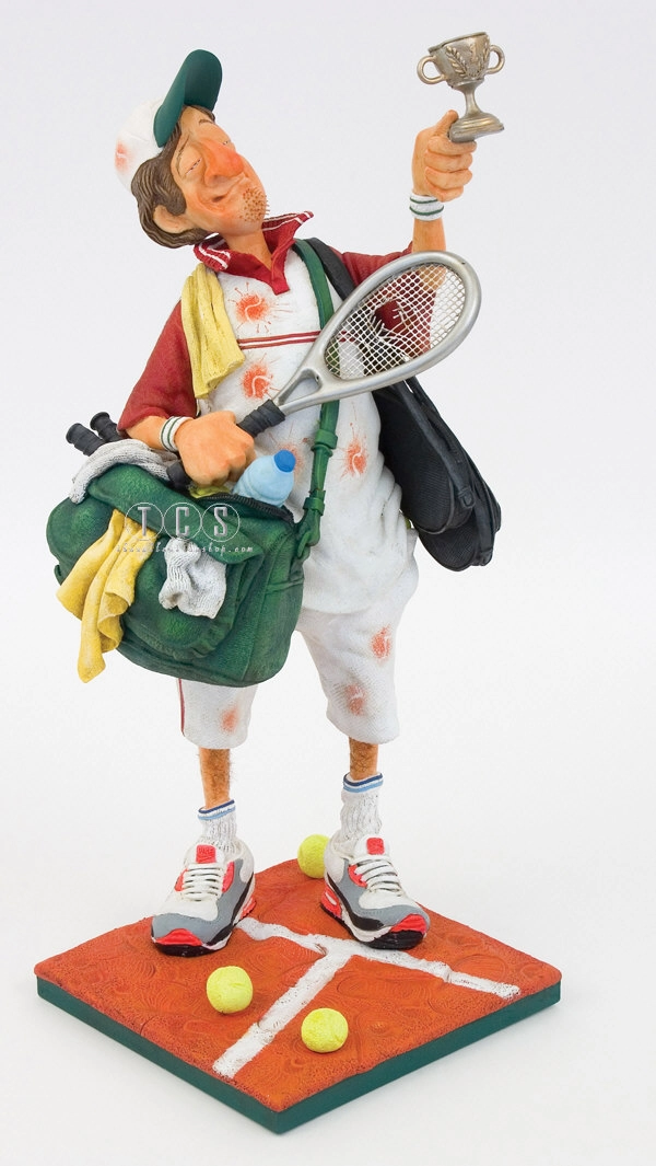 Guillermo Forchino Tennis Player 1/2 Scale Comical Art Sculpture