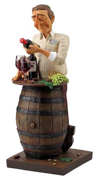 Guillermo Forchino Wine Lover Comical Art Sculpture