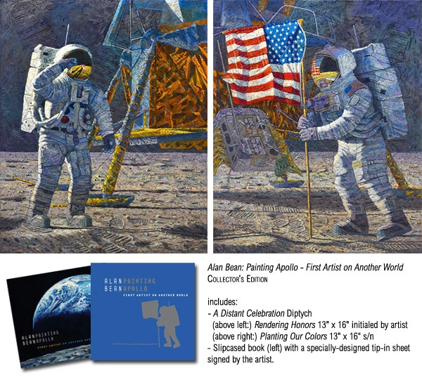 Alan Bean Painting Apollo First Artist on Another World COLLECTOR BOOK WITH Canvas