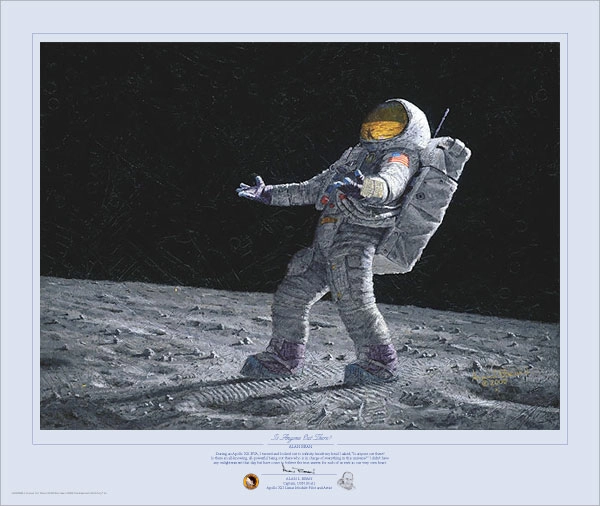 Alan Bean Is Anyone Out There Limited Edition Masterwork Giclee On Canvas