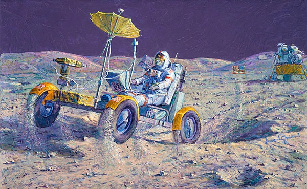 Alan Bean Lunar Grand Prix Canvas