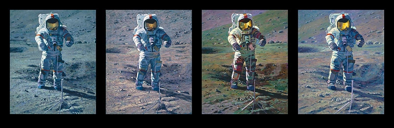Alan Bean Apollo Moonscape An Explorer Artists Vision MASTERWORK EDITION Canvas