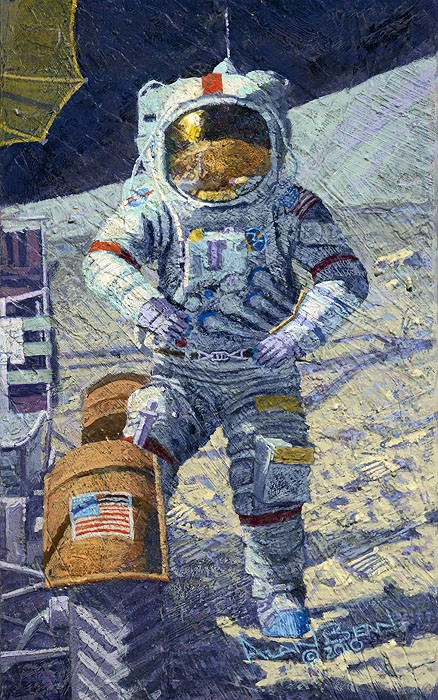 Alan Bean Getting Ready to Ride Giclee On Canvas