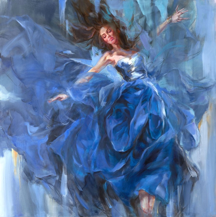 Anna Razumovskaya Embracing The Breeze Original Oil on Canvas