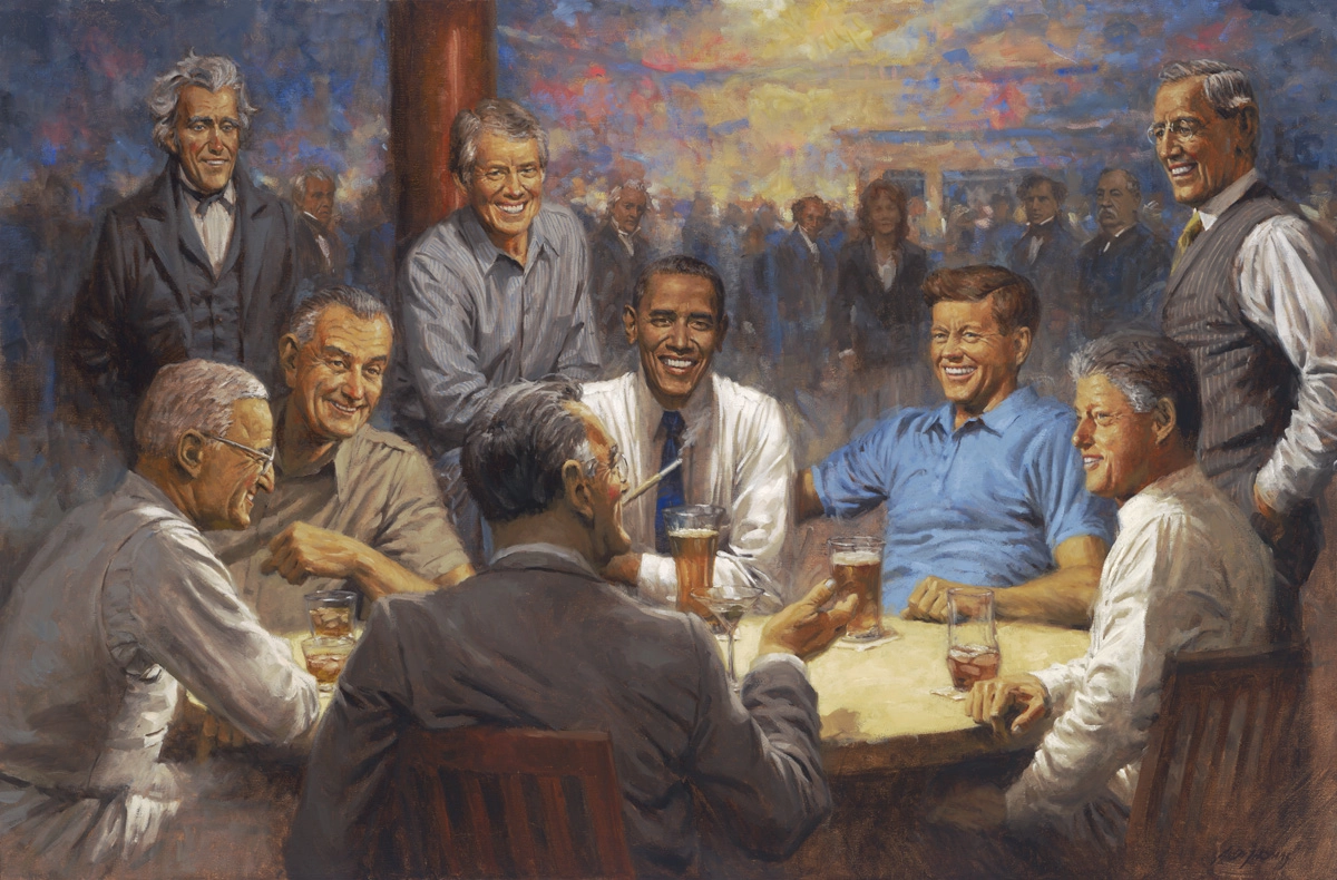 Andy Thomas The Democratic Club Giclee On Canvas