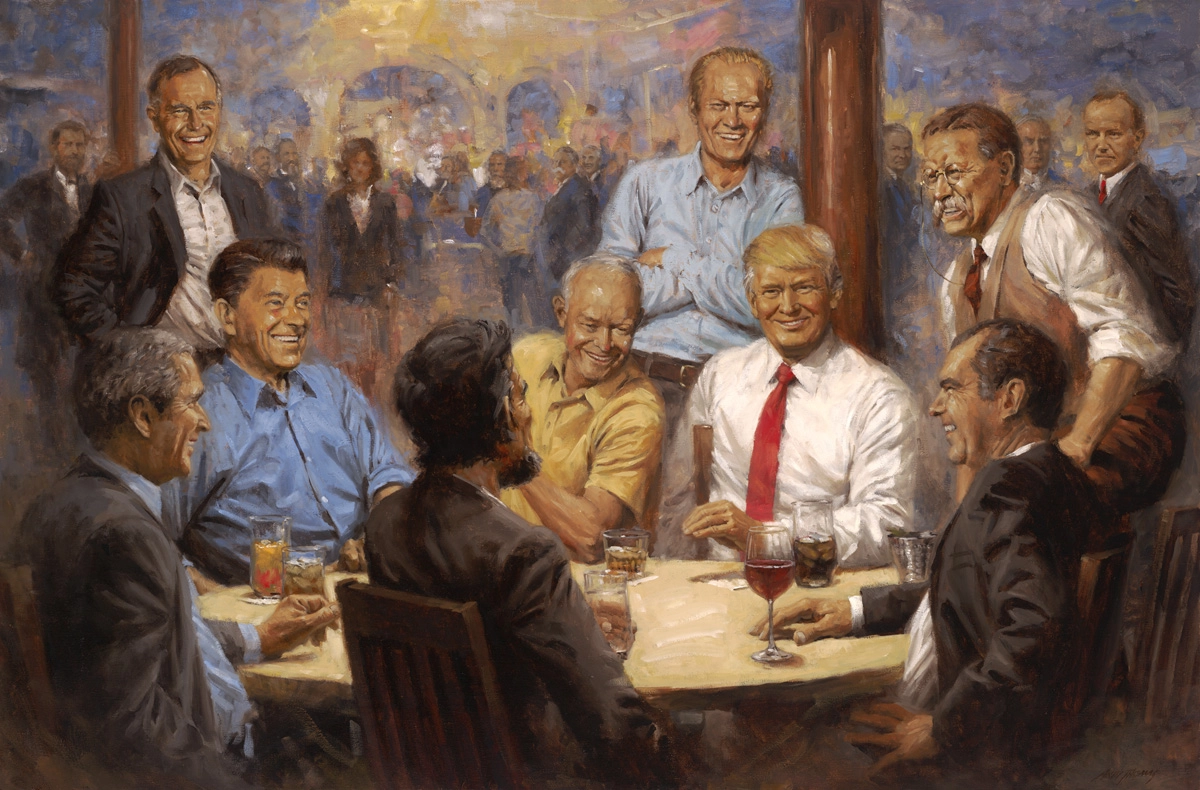 Andy Thomas THE REPUBLICAN CLUB Giclee On Canvas