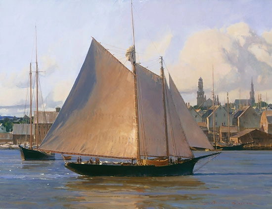 Christopher Blossom Afternoon Arrival Gloucester Canvas