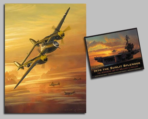 William Phillips Into the Sunlit Splendor Avia COLLECTOR BOOK WITH Canvas
