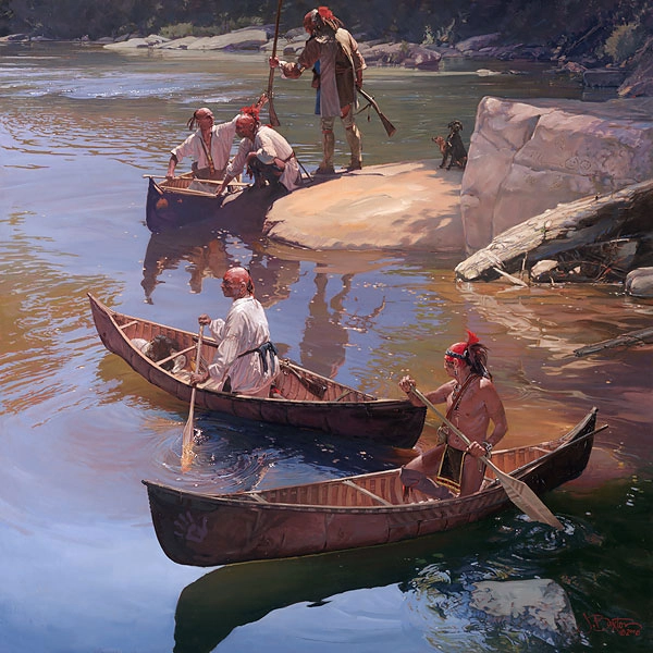 John Buxton The Agile Bark Canoe Canvas