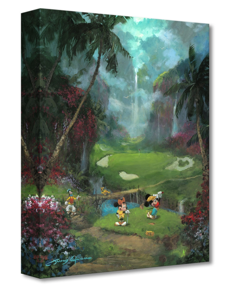 James Coleman 17th Tee in Paradise Hand-Embellished Giclee on Canvas