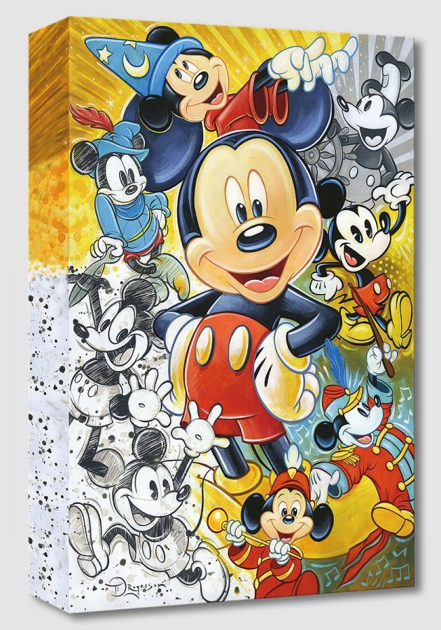 Tim Rogerson 90 Years of Mickey Mouse Gallery Wrapped Giclee On Canvas