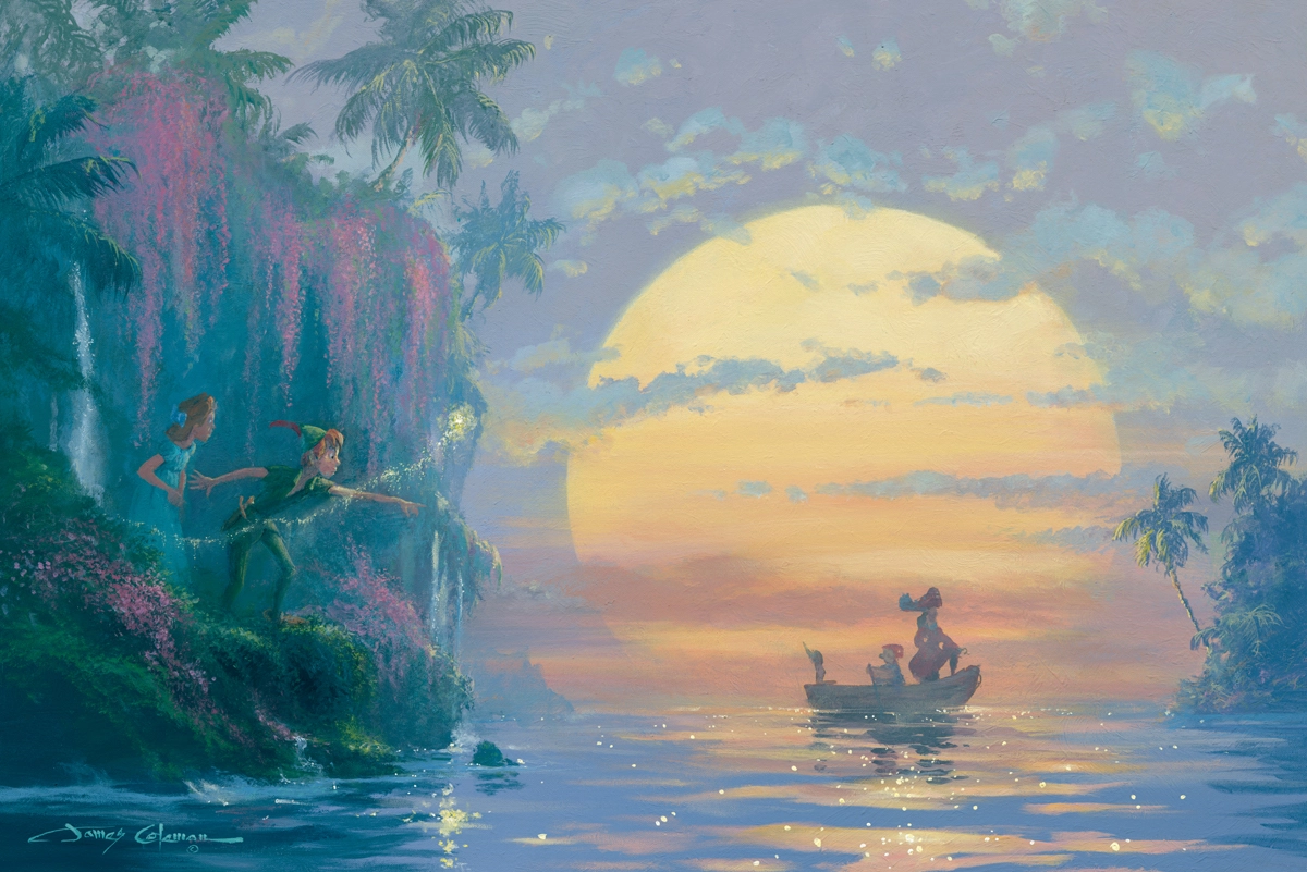 James Coleman Hook Discovered Peter Pan Giclee On Canvas
