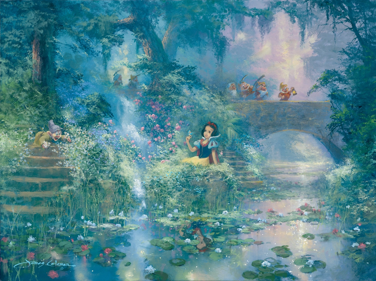 James Coleman Picking Flowers Snow White And The Seven Dwarfs Giclee On Canvas