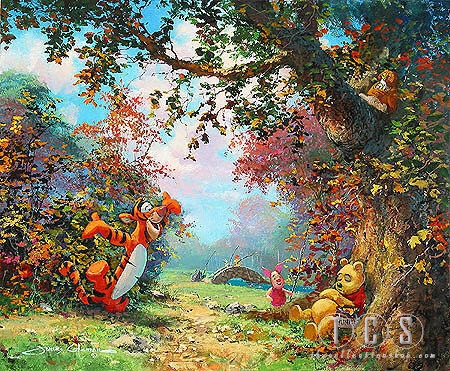James Coleman Pooh's Afternoon Nap Winnie The Pooh Giclee On Canvas