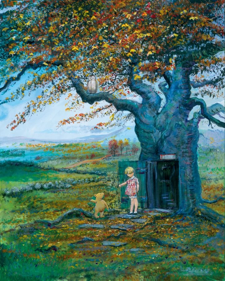 Peter / Harrison Ellenshaw Fall In The 100 Acre Wood Winnie The Pooh Seriagraph on Canvas