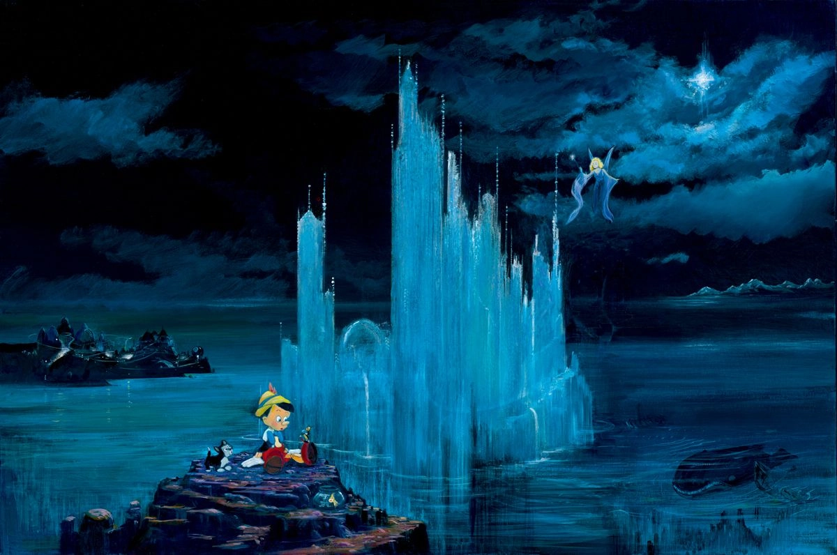Peter / Harrison Ellenshaw Blue Castle Pinocchio Giclee On Canvas