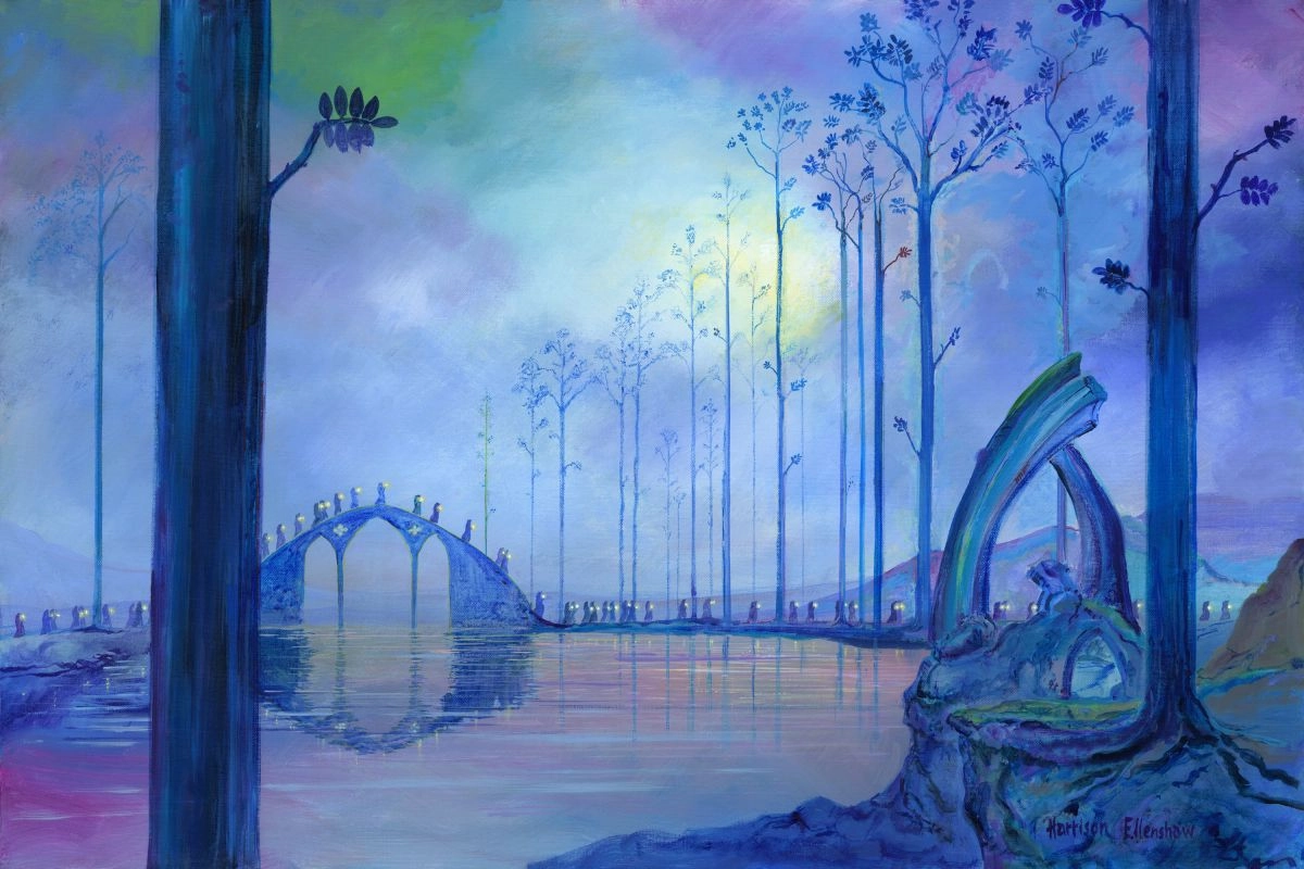 Harrison Ellenshaw Ave Maria -Fantasia Hand-Embellished Giclee on Canvas