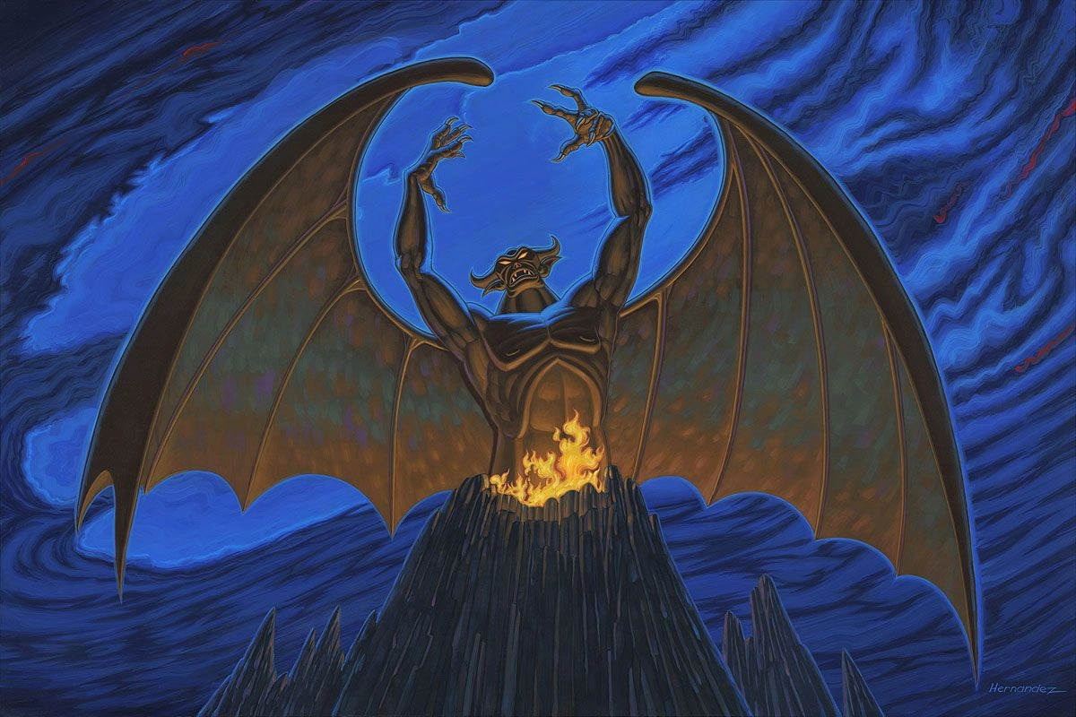 Manuel Hernandez Night on Bald Mountain - From Disney Fantasia Hand-Embellished Giclee on Canvas