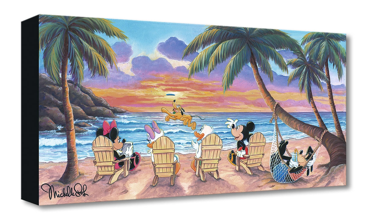 Michelle St Laurent Beautiful Day at the Beach Gallery Wrapped Giclee On Canvas