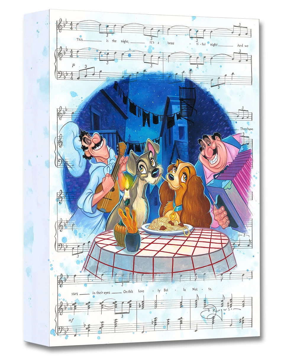 Tim Rogerson Bella Notte From Lady And The Tramp Gallery Wrapped Giclee On Canvas