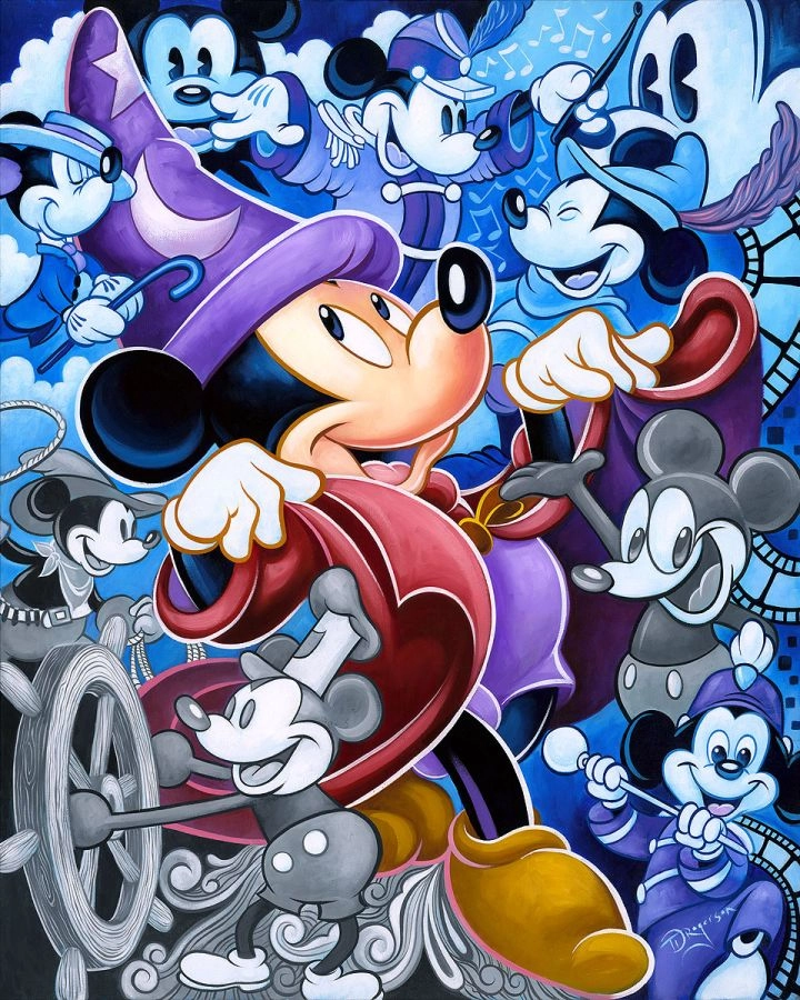 Tim Rogerson Celebrate the Mouse - From Disney Fantasia Hand-Embellished Giclee on Canvas