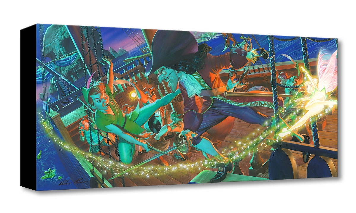 Alex Ross Disney Clash for Neverland Gallery Wrapped Giclee On Canvas
