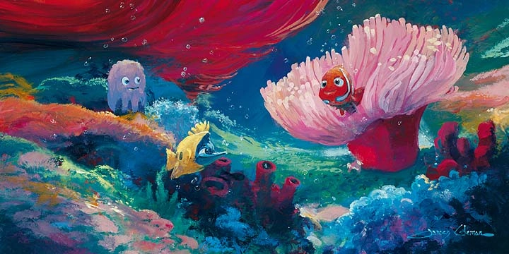 James Coleman Come Out and Play Premiere - From Disney Finding Nemo Hand-Embellished on Canvas
