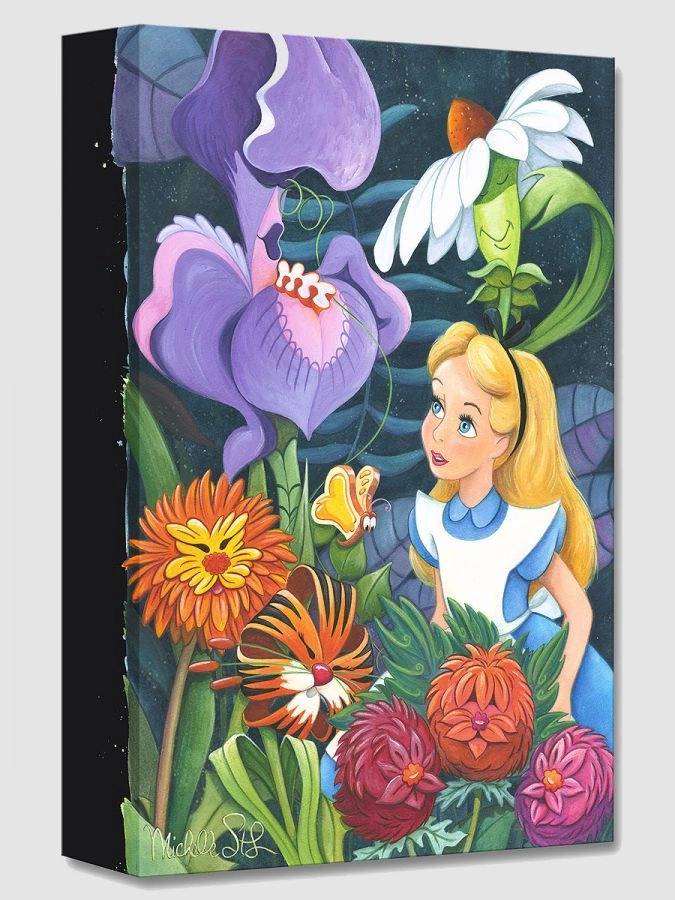 Michelle St Laurent A Conversation with Flowers From Alice In Wonderland Gallery Wrapped Giclee On Canvas